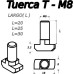Tornillo Tee M8 Galvanizado – Compra Online en México | Grado 8.8