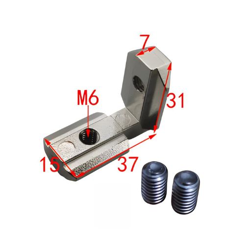 Medidas Bracket de Esquina L para Perfil 3030